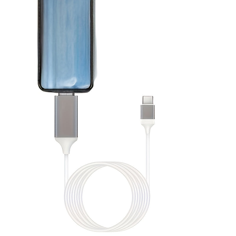 4K USB-C dan HDMI ga adaptör, mobil telefon, noutbuk, planshet ekranini aynalash uchun