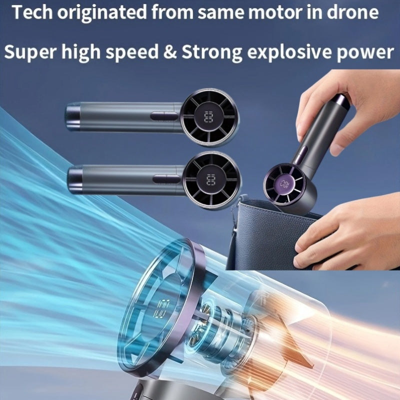 Portable Handheld Fan Rechargeable Battery USB Quiet Travel Office Outdoor