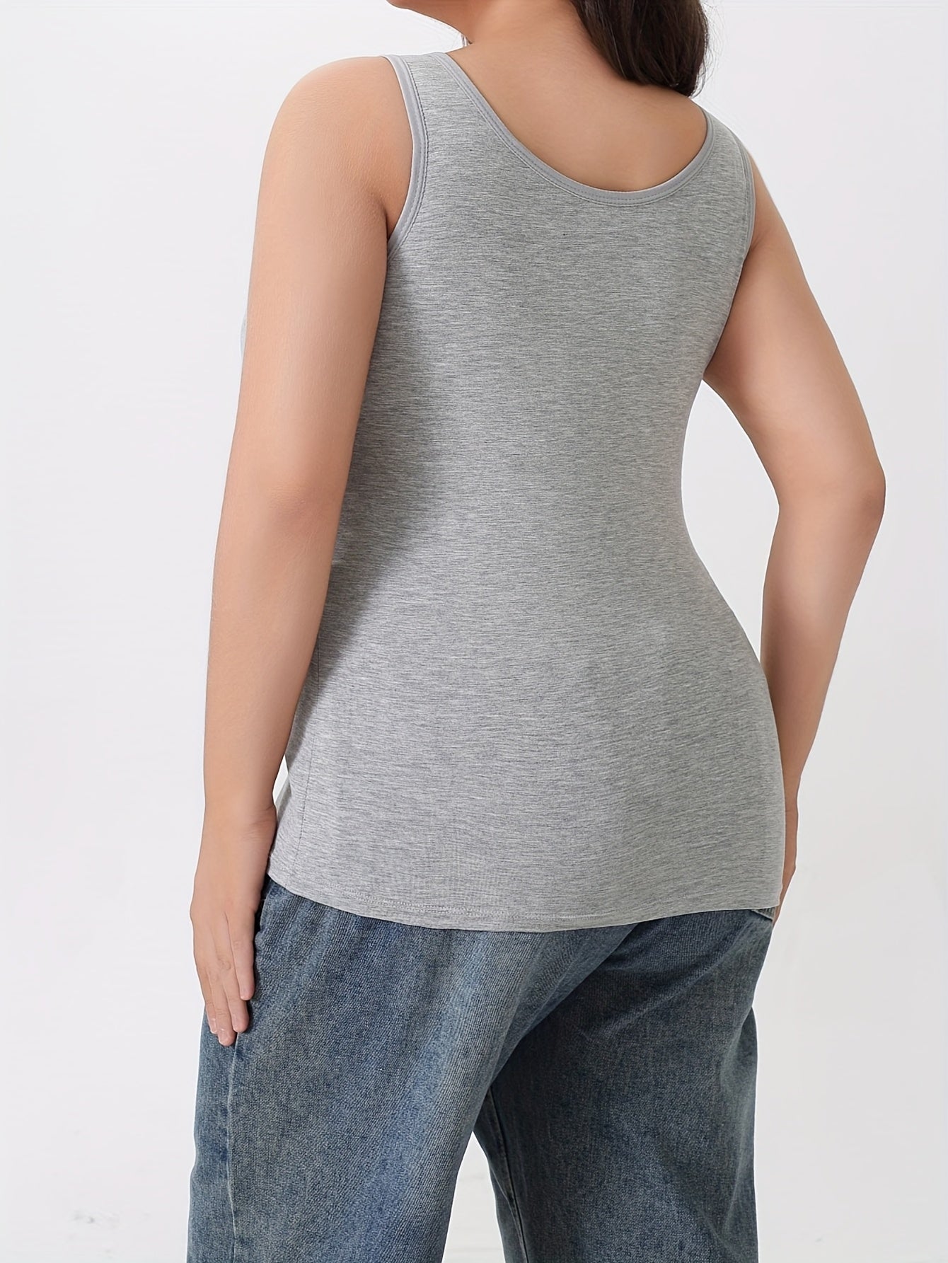 Plus Size Sleeveless Sports Tank Tops 3 Pack with Built-In Bras Breathable Viscose for Running and Fitness