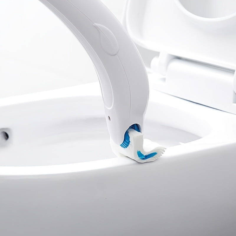 Disposable Toilet Cleaning Brush Set with 12 Replacement Heads Bathroom Cleaning Tool