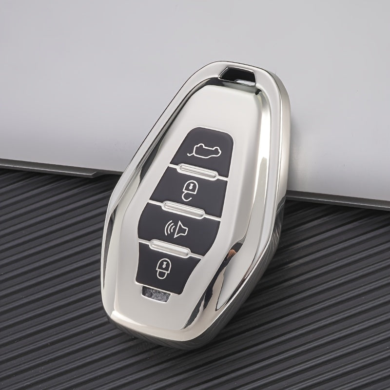 Car Key Fob Cover TPU Durable Stylish Shell with Emblem for SUV