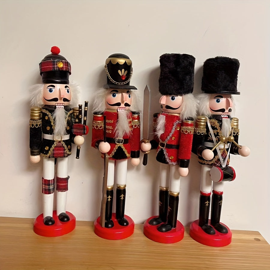Colorful Christmas Wooden Nutcracker Decoration for Holiday Decor