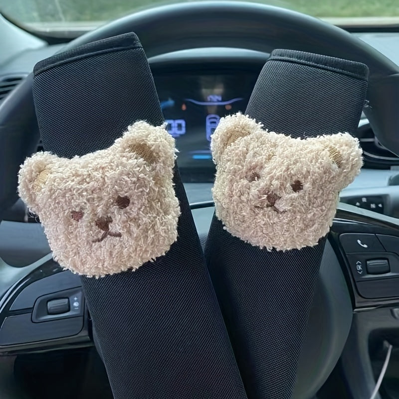 Car Seat Belt Shoulder Pads Kids Cartoon Decoration Set