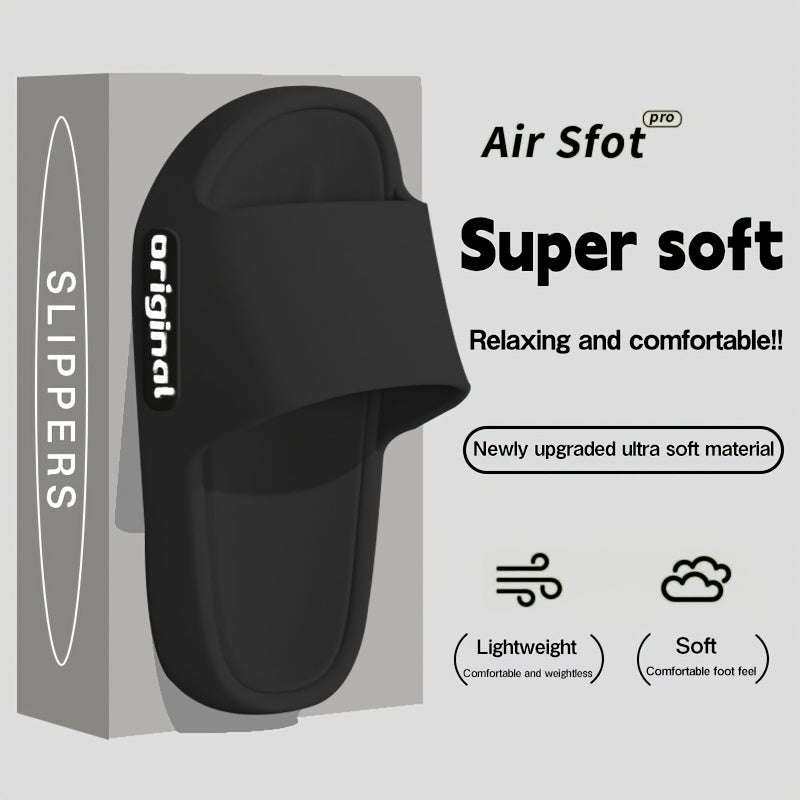 Men Women EVA Non-Slip House and Beach Slippers Minimalist Striped