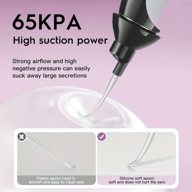 Kit recargable de eliminación de cera de oído USB con luz LED herramienta de limpieza de oídos