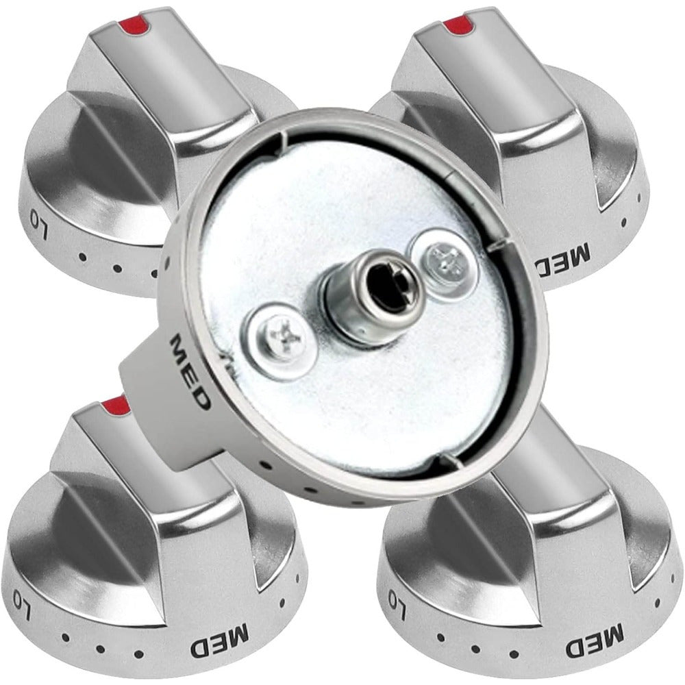 Metal D-Shaped Control Knob for Gas Stoves Compatible with NX58F5700WS NX58H5600SS NX58H5650WS NX58J7750SS