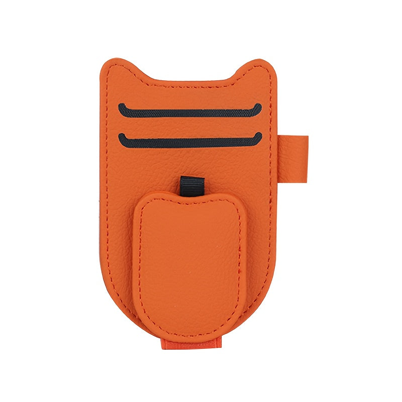 Ayollar uchun charm quyosh nuri himoyachisi va kliplar bilan mushuk quloqli dizayni bilan tashkil etuvchi