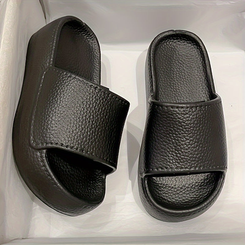 Ayollar uchun qora EVA slayd sandalki, qalin tagli, oddiy yozgi plyaj kiyimi