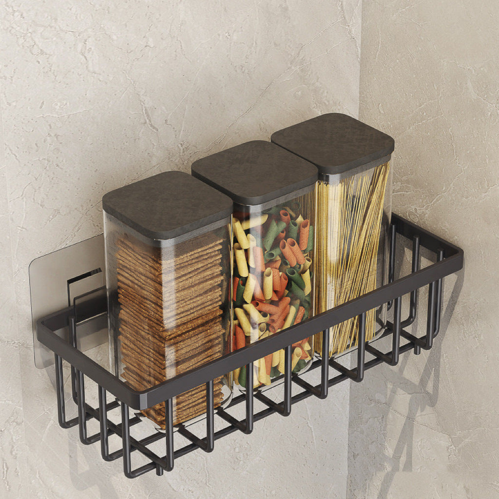 Wall Mounted Adhesive Storage Boxes for Kitchen Bathroom Organization