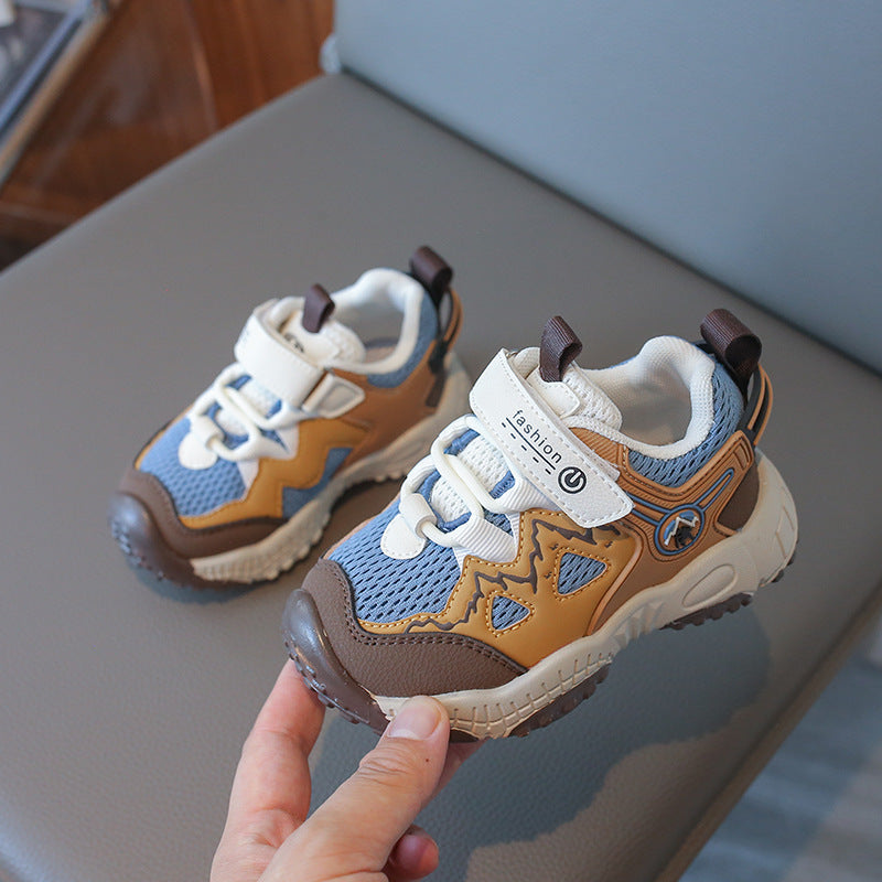 Детские сетчатые кроссовки для мальчиков и девочек, нескользящие, удобные для бега и походов