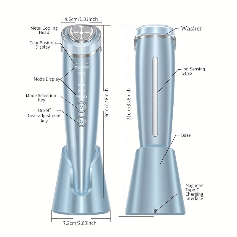 6-in-1 USB Rechargeable Facial Skin Care Device with 2000mAh Lithium Battery for Home Use