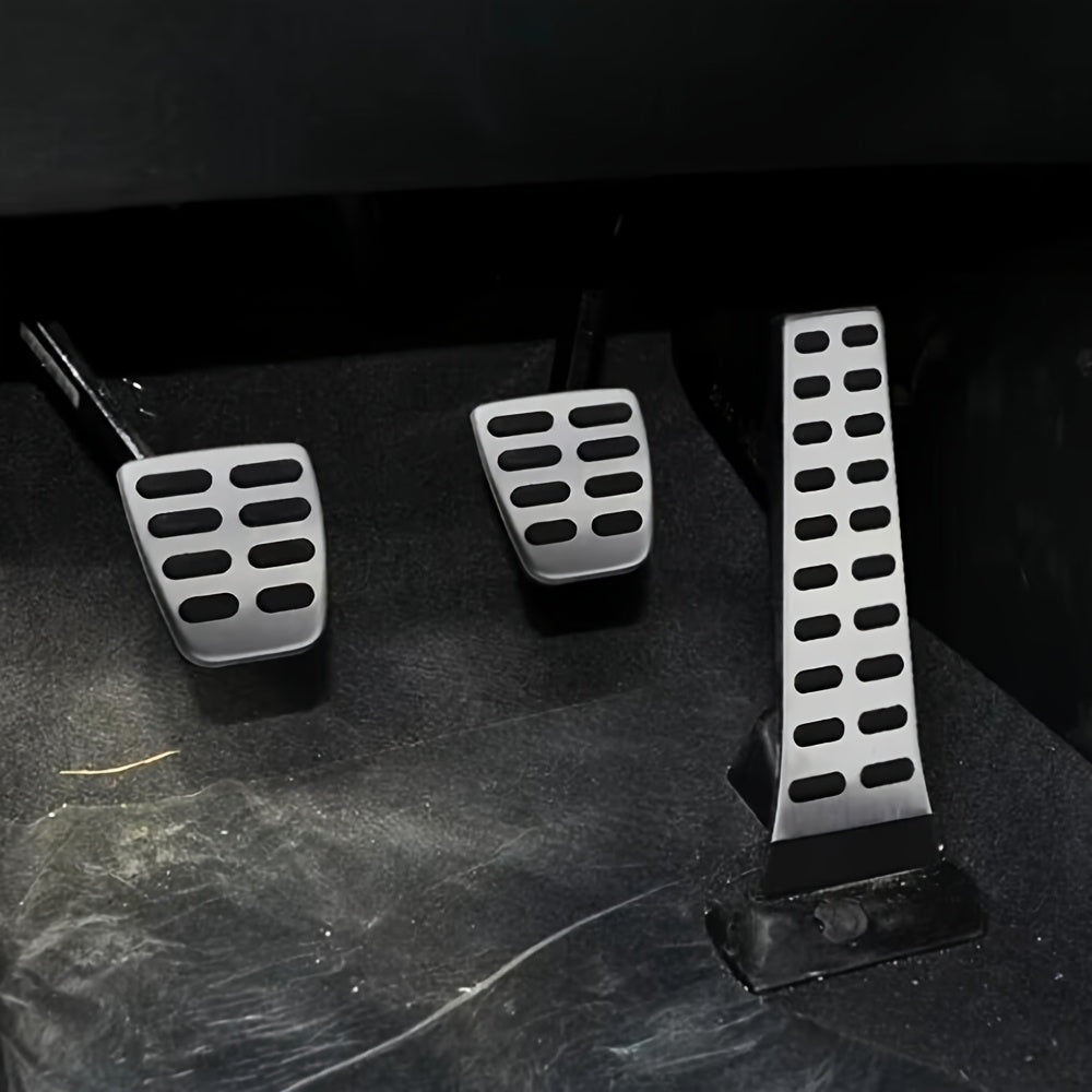 Stainless Steel Car Pedal Covers for Gas Brake Pedals Polished Finish