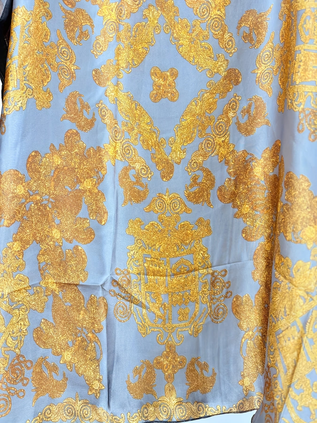 Блузка женская больших размеров с цветочным принтом из полиэстера, с пышными рукавами и свободным кроем, повседневный топ