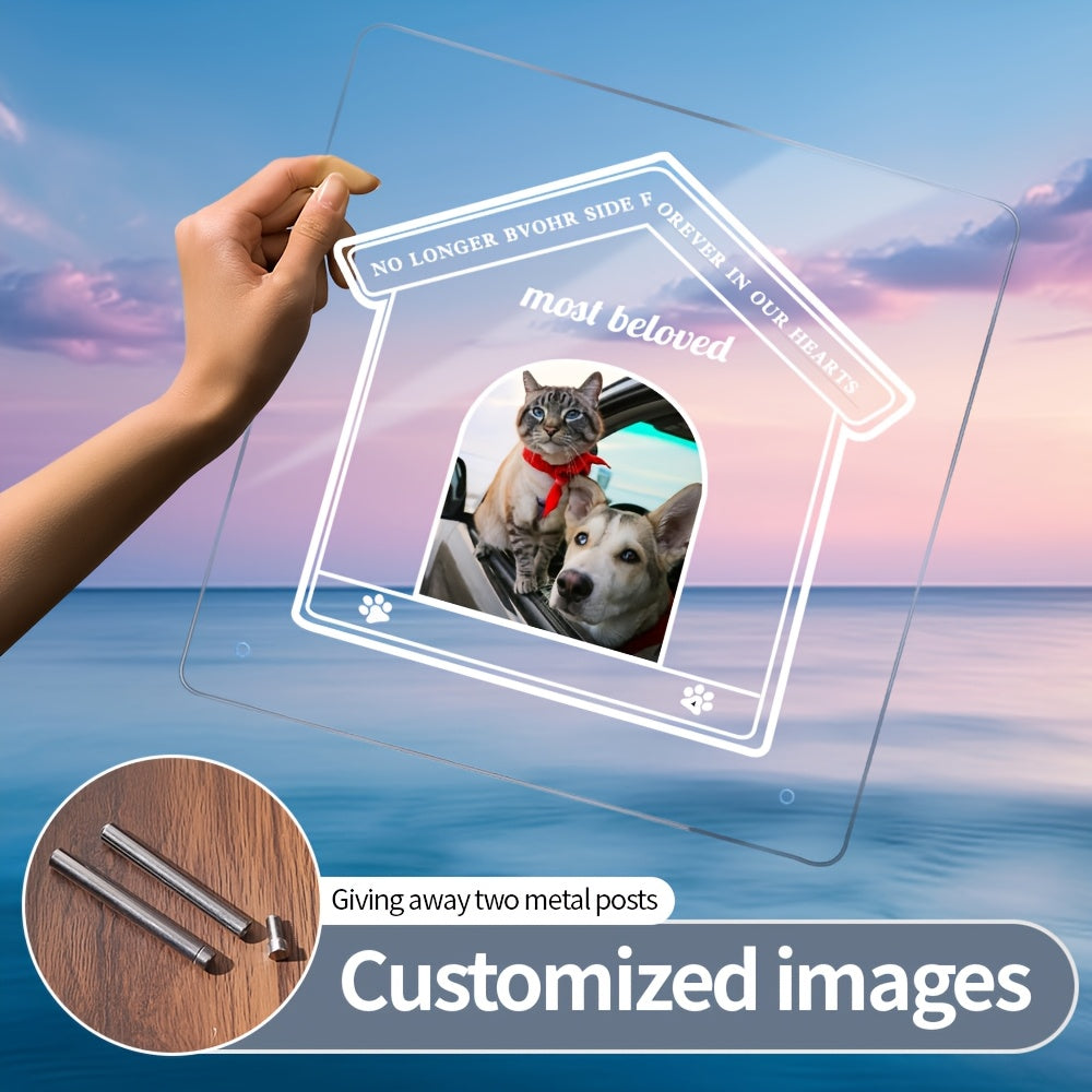 Customized Acrylic Photo Frame for Pets Family and Loved Ones Gift