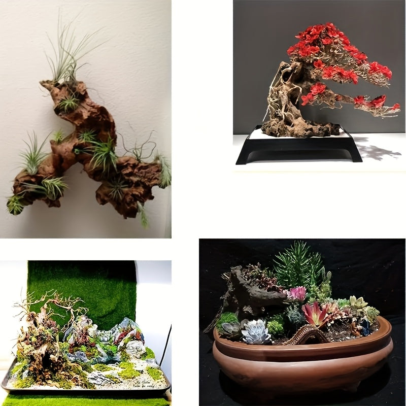 Natural Driftwood Aquarium Decor for Small Fish Tanks Bark-Enhanced Detailing