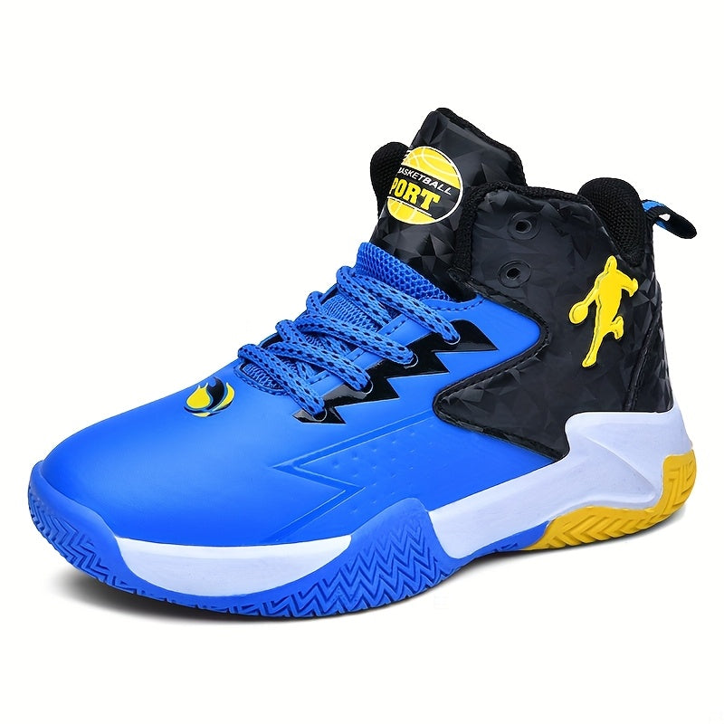 Boys Basketball Shoes Lightweight Solid Color Low Top TPR Sole