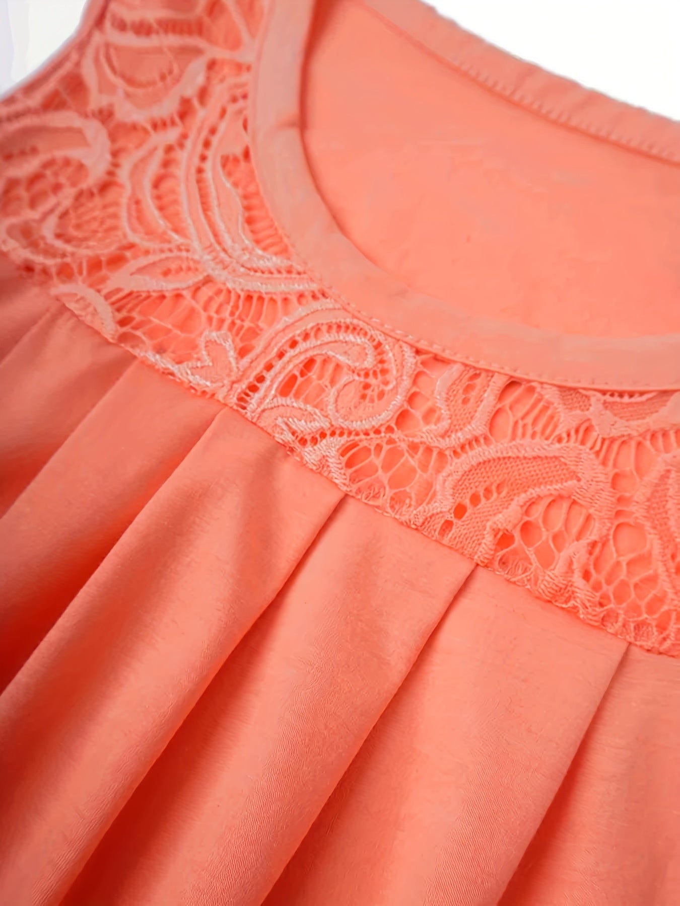 Женский комплект топов без рукавов из полиэстера с рюшами, контрастным кружевом, повседневный летний