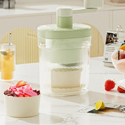 Manual hand crank slush maker for smoothies, no electricity required