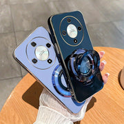 Universal TPU Phone Case for Honor Magic Series Anti-Shock Wireless Charging Stand Magnetic Closure