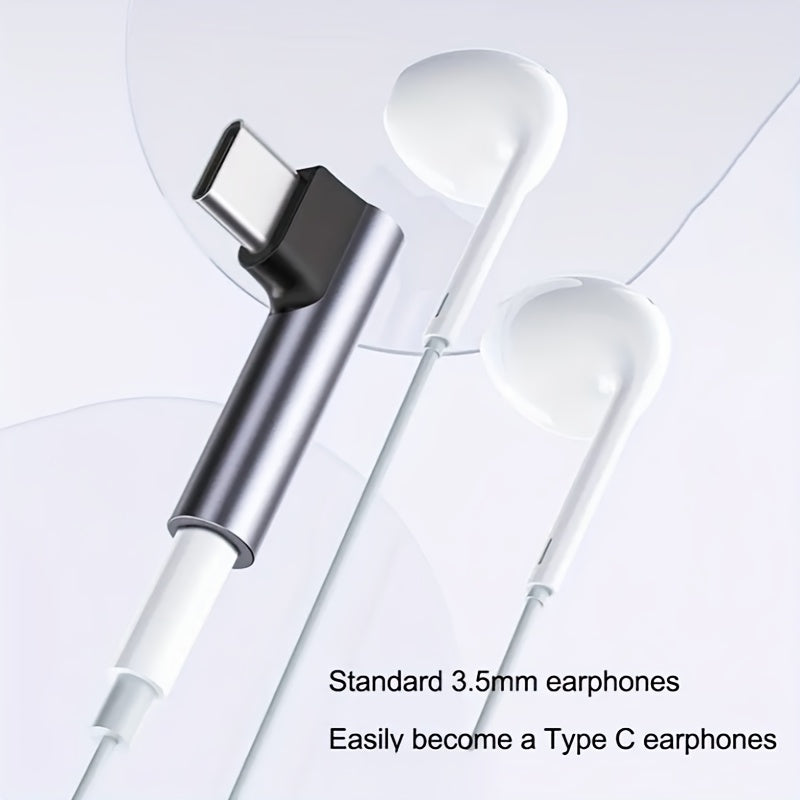 Type-C to 3.5mm Headphone Adapter Digital Decoding Chip Compatible with Smartphones and Laptops
