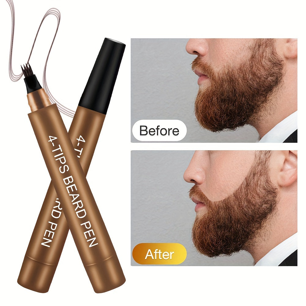 Kit de bolígrafo rellenador de barba para hombres, sin parabenos, para dar forma y mejorar el vello facial