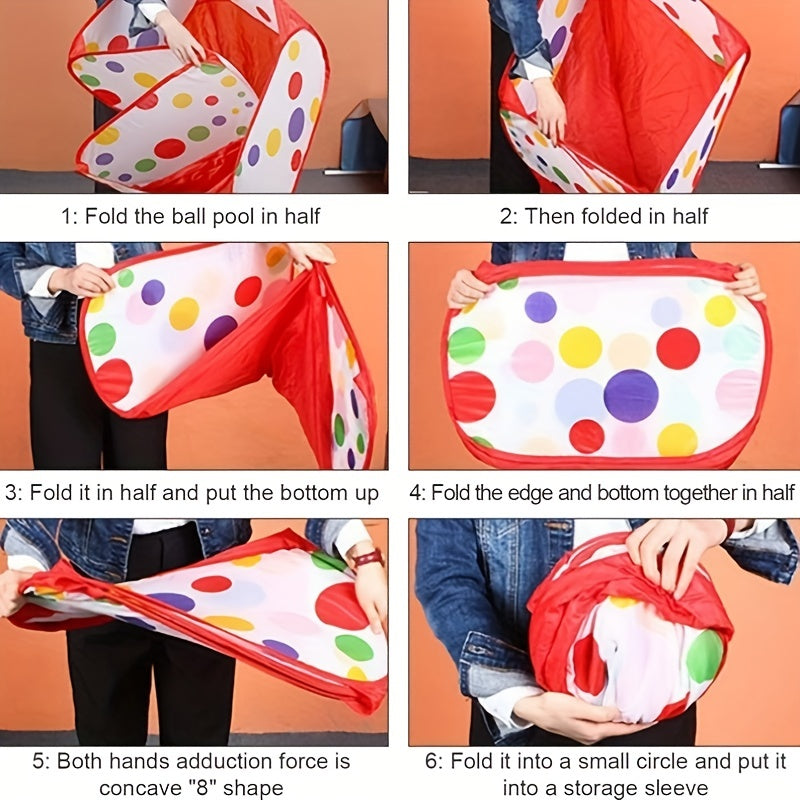 121.92cm Pop-Up Ball Pit Play Tent for Kids Indoor Outdoor Crawling Playpen with Floral Design