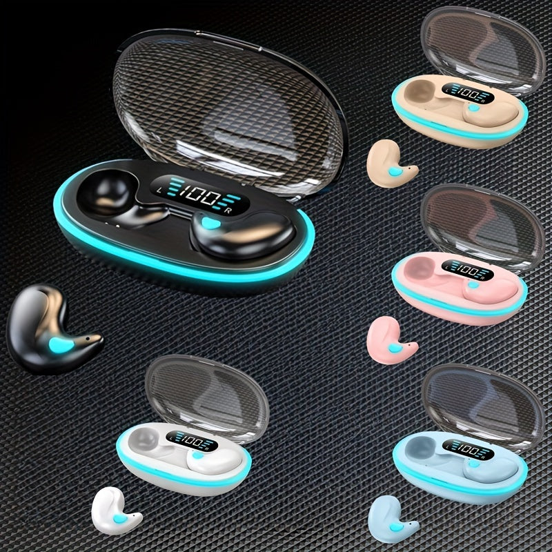 2025 Wireless In-Ear Headphones with HIFI Dolby Bass Stereo HD Calls USB Type-C Rechargeable Battery for Android iPhone Gaming Smartphone