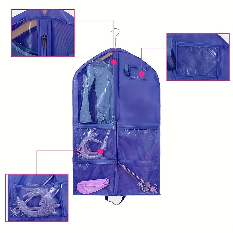 Clothing Storage Bag with Zipper and Window for Suits Coats Space Saving Organizer