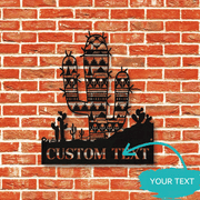 Metal Cactus Garden Stake Yard Sign Outdoor Decor Gift for Gardeners