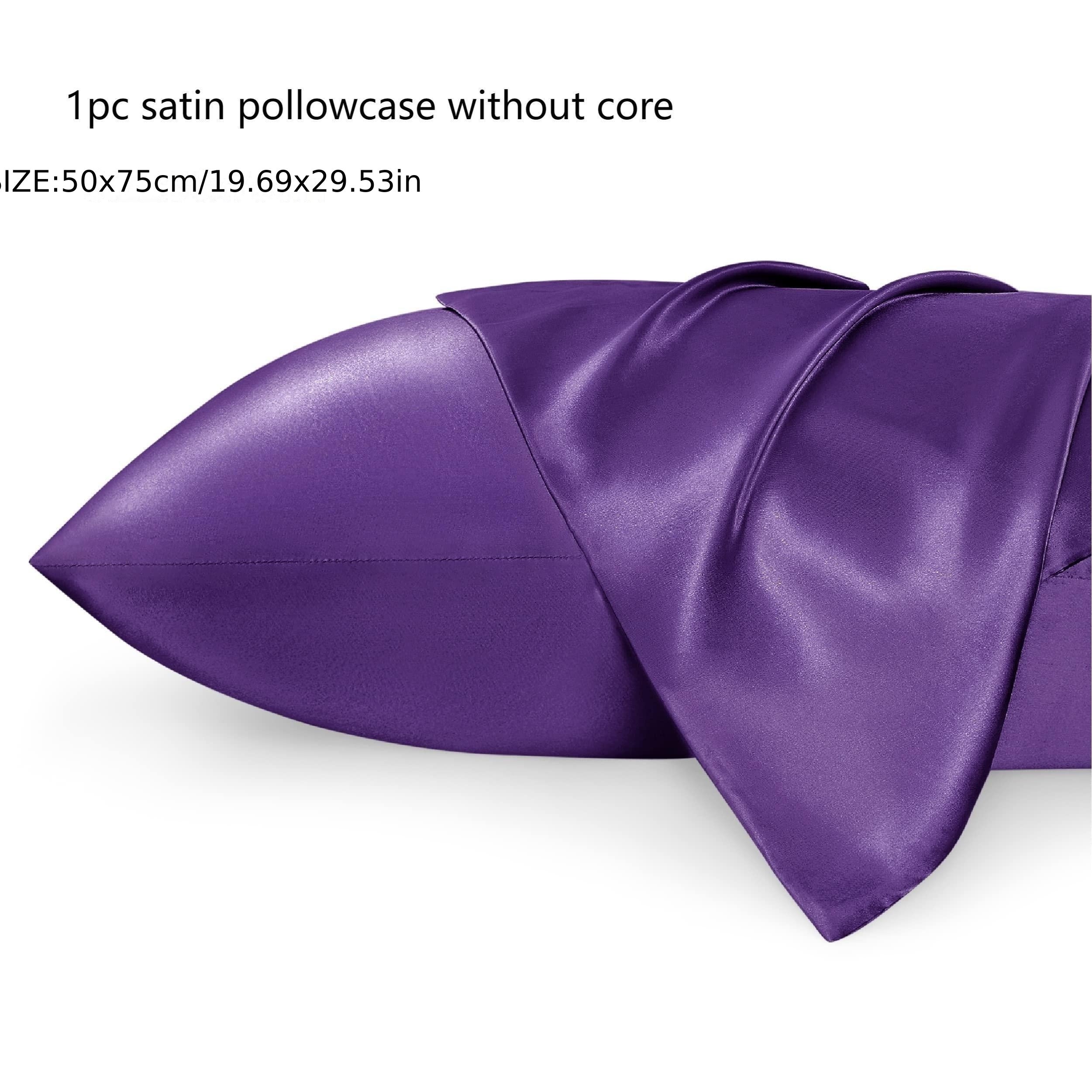 Satin Pillowcase Queen Size Black 50.8x76.2 cm Hair and Skin Care Set