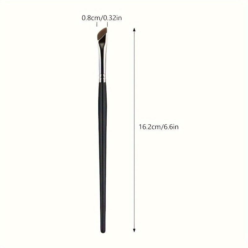 Unisex Synthetic Angled Eyeliner and Brow Brush Flat Tip for Detailed Makeup