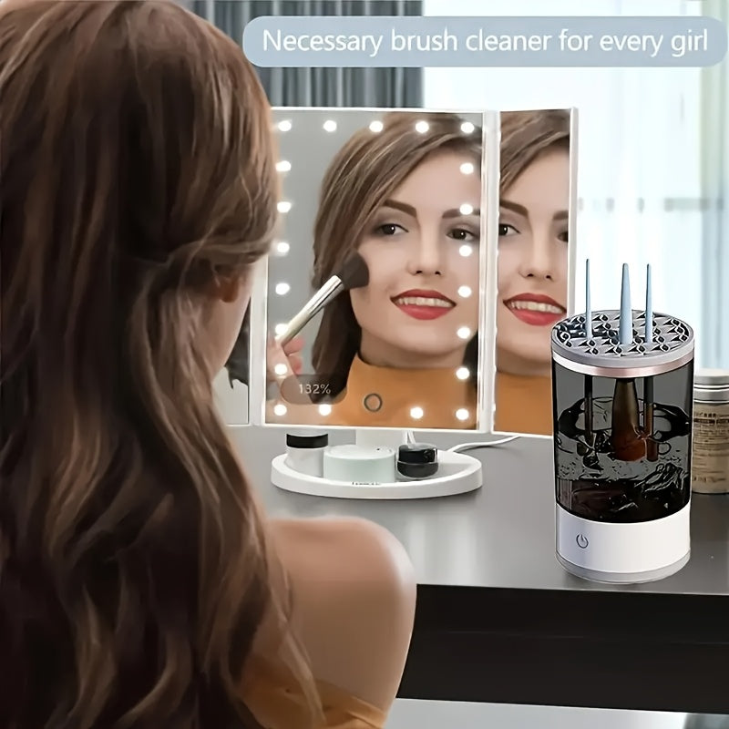 Electric Makeup Brush Cleaner USB Rechargeable Portable Deep Cleaning Alcohol-Free