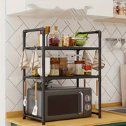 2-Tier Kitchen Organizer Stainless Steel Plastic Easy Install Spice and Utensil Storage