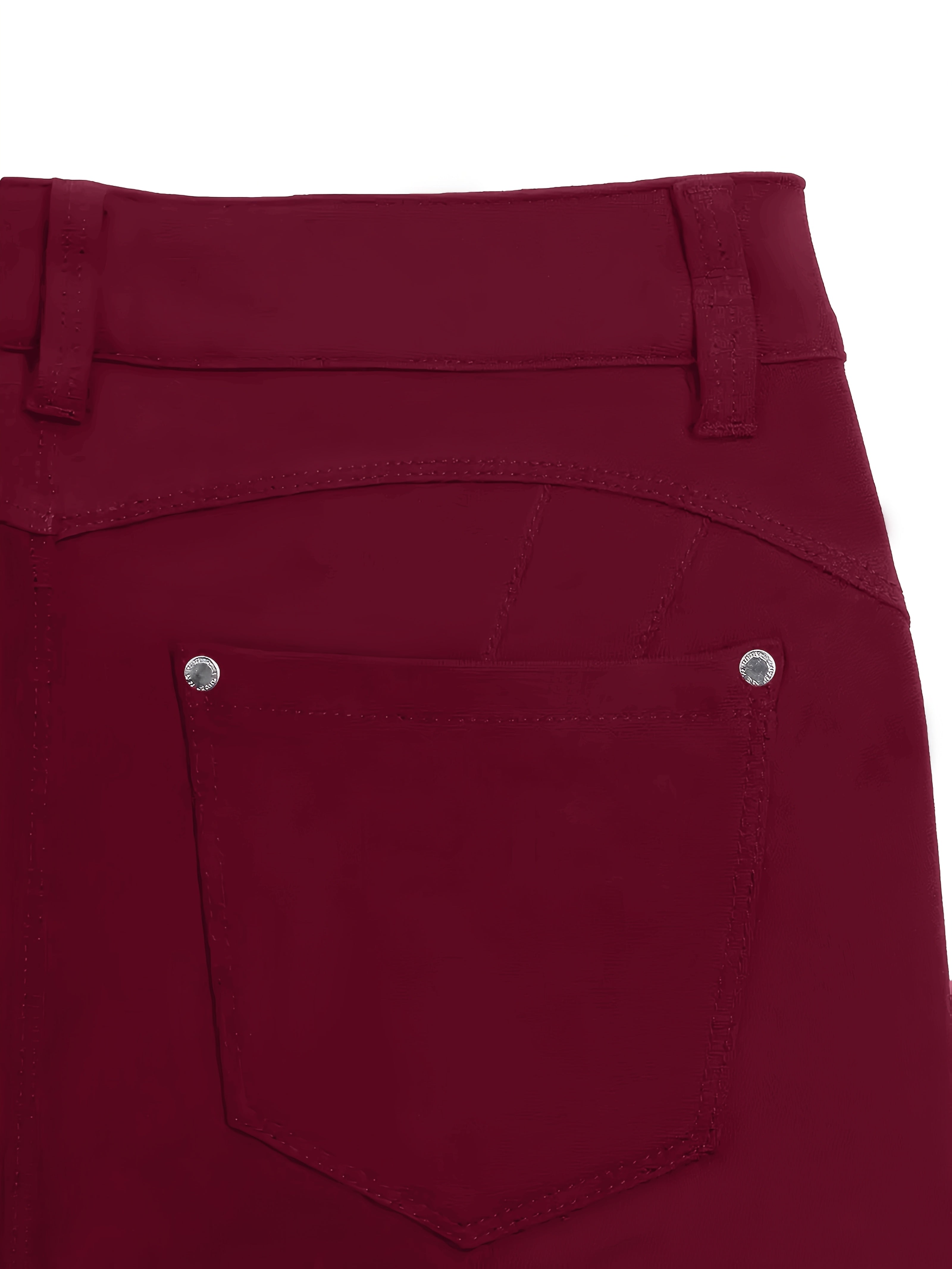 Jeans ajustados de mezclilla para mujer, ultraelásticos, de cintura alta, beige, largos