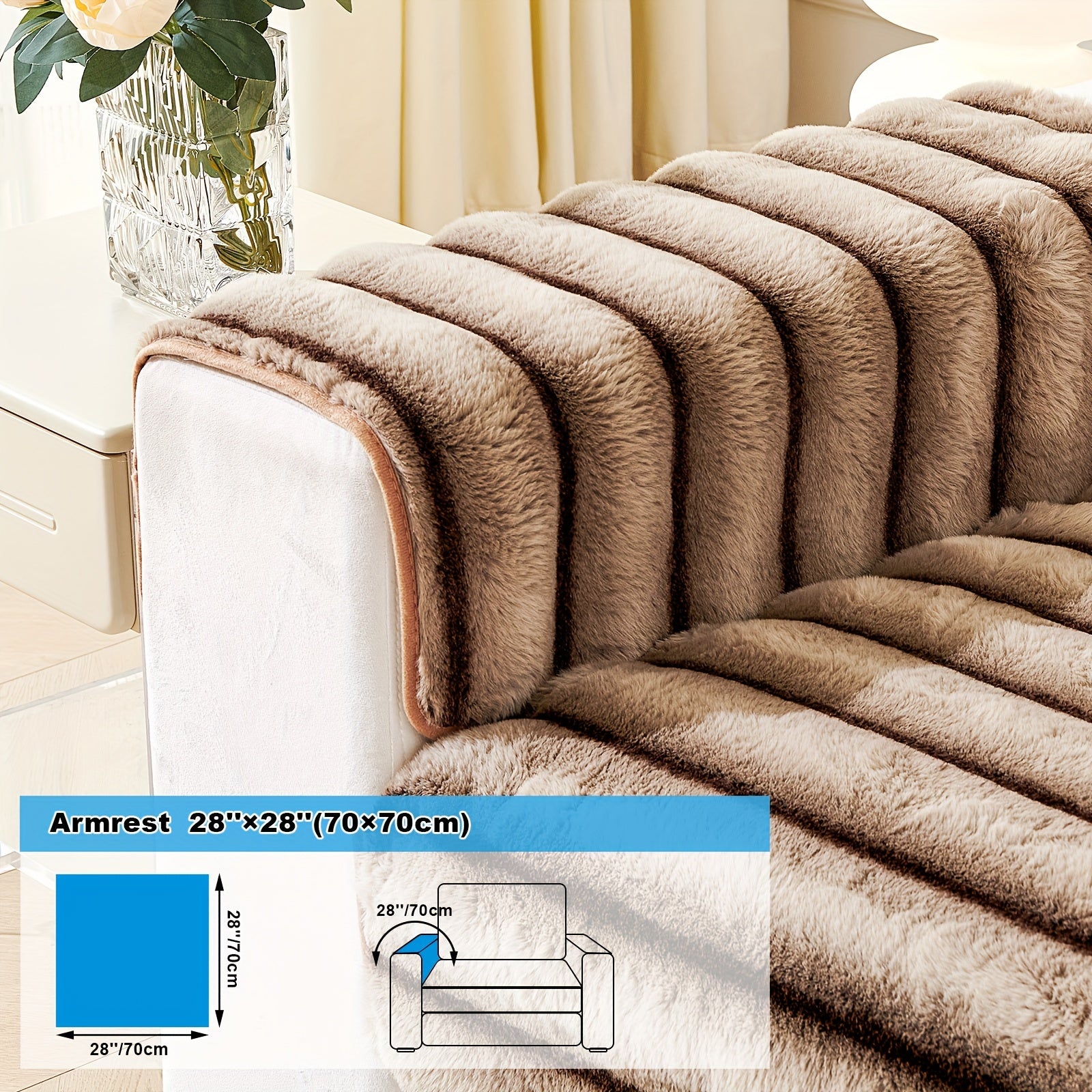 Мягкий, дружелюбный к питомцам чехол для дивана из искусственного мутона с шерповым флисом для диванов на одно-четыре места. Машинная стирка и нескользящий.