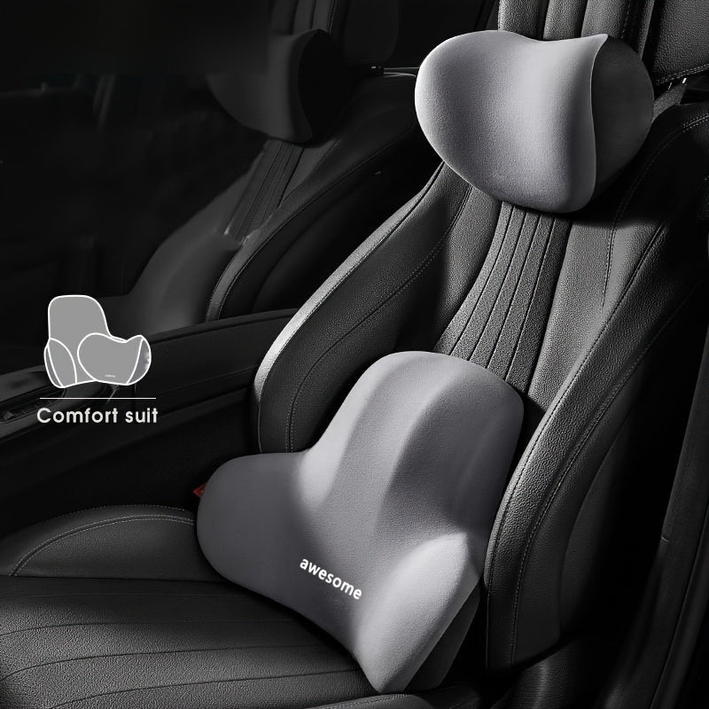 Пена с памятью для офисного кресла, подушка для поясницы, нескользящая, моющаяся, подушка для спинки и сиденья