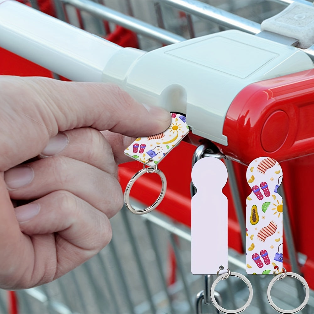 Этот набор включает 10 стильных пустых брелков для ключей в ослепительном золотом цвете, идеально подходящих для двусторонней печати. Идеально для мужчин и женщин, эти брелки станут отличными подарками для тележек для покупок и жетонов для покупок.