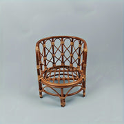 Kids Rattan Chair and Bamboo Basket Set for Photoshoots and Studio Sessions