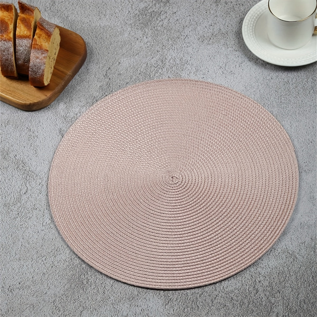 Set of 4 Round Placemats for Dining Table Kitchen Home Decor