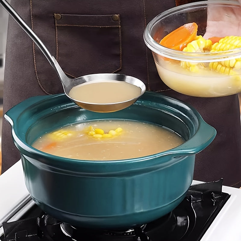 304 zanglamaydigan po'latdan yasalgan oshxona asboblari to'plami, spatula, qozon va xizmat qilish qoshiq bilan