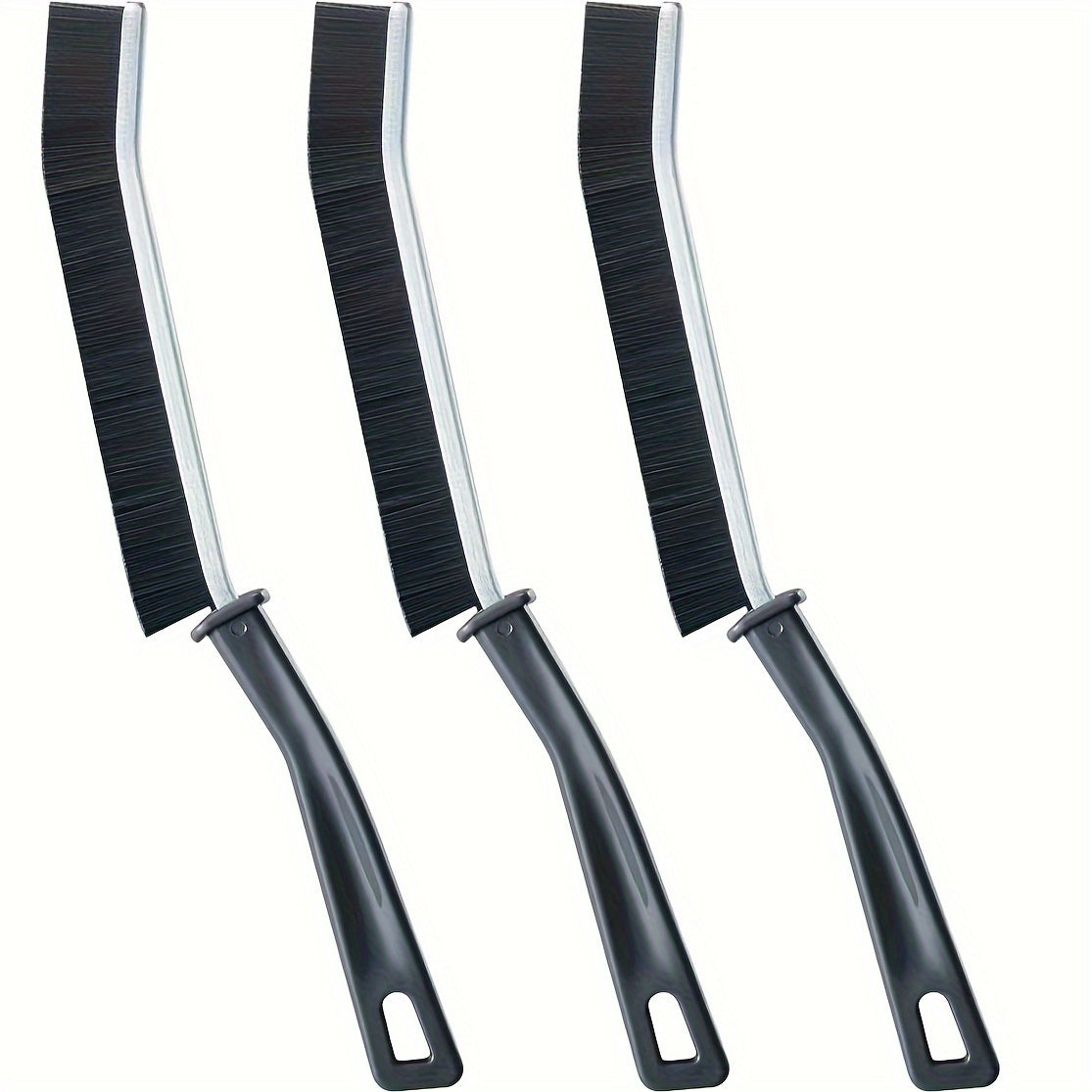 Set of 3 Stiff Bristle Gap Cleaning Brushes for Bathroom Kitchen Tiles