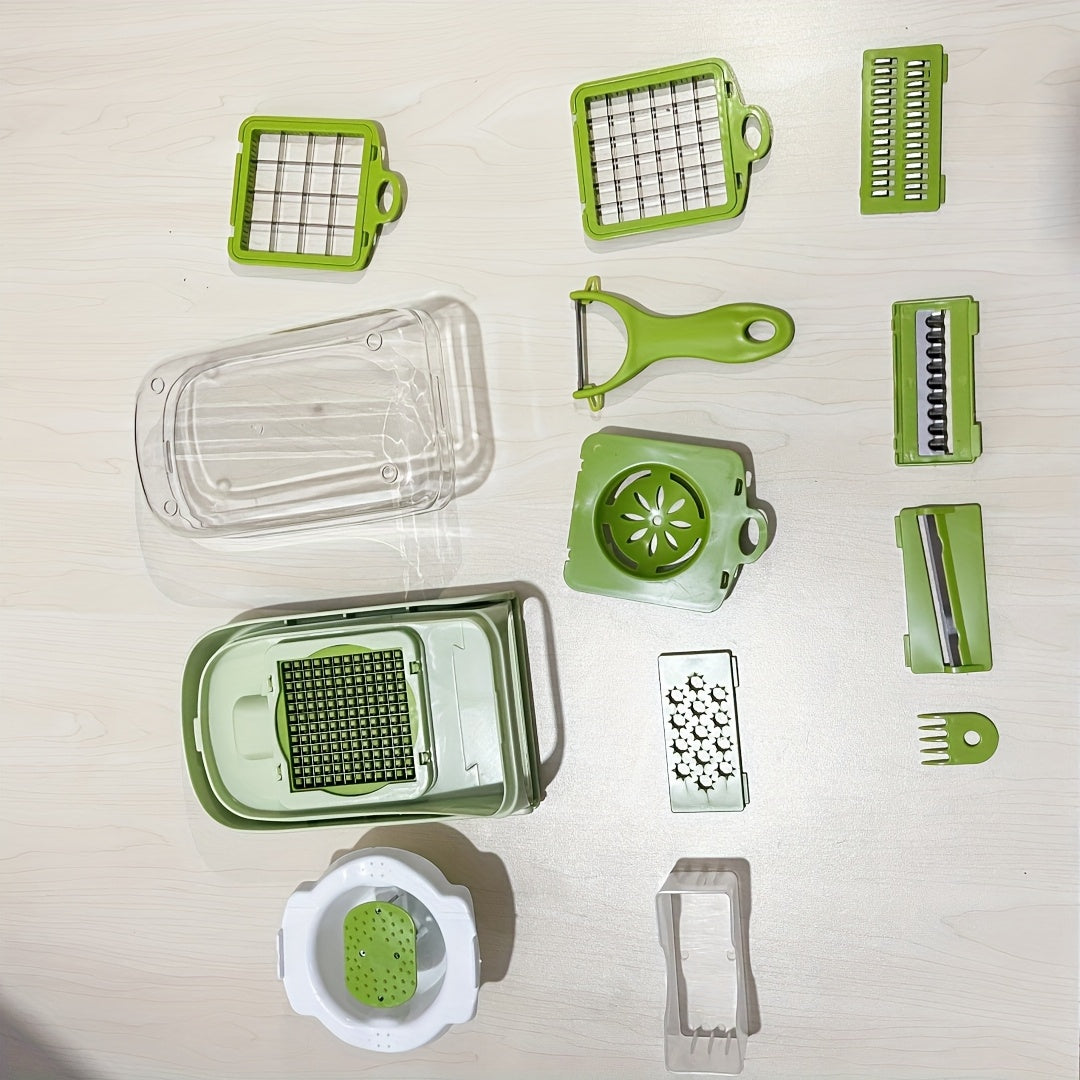 17-in-1 Vegetable Cutting Tool with Slicer Dicer and Planer