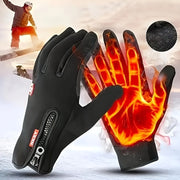 Qishki velosiped qo‘lqoplari shamol o'tkazmaydigan issiq yopishmaydigan zippersi bilan yopiladi