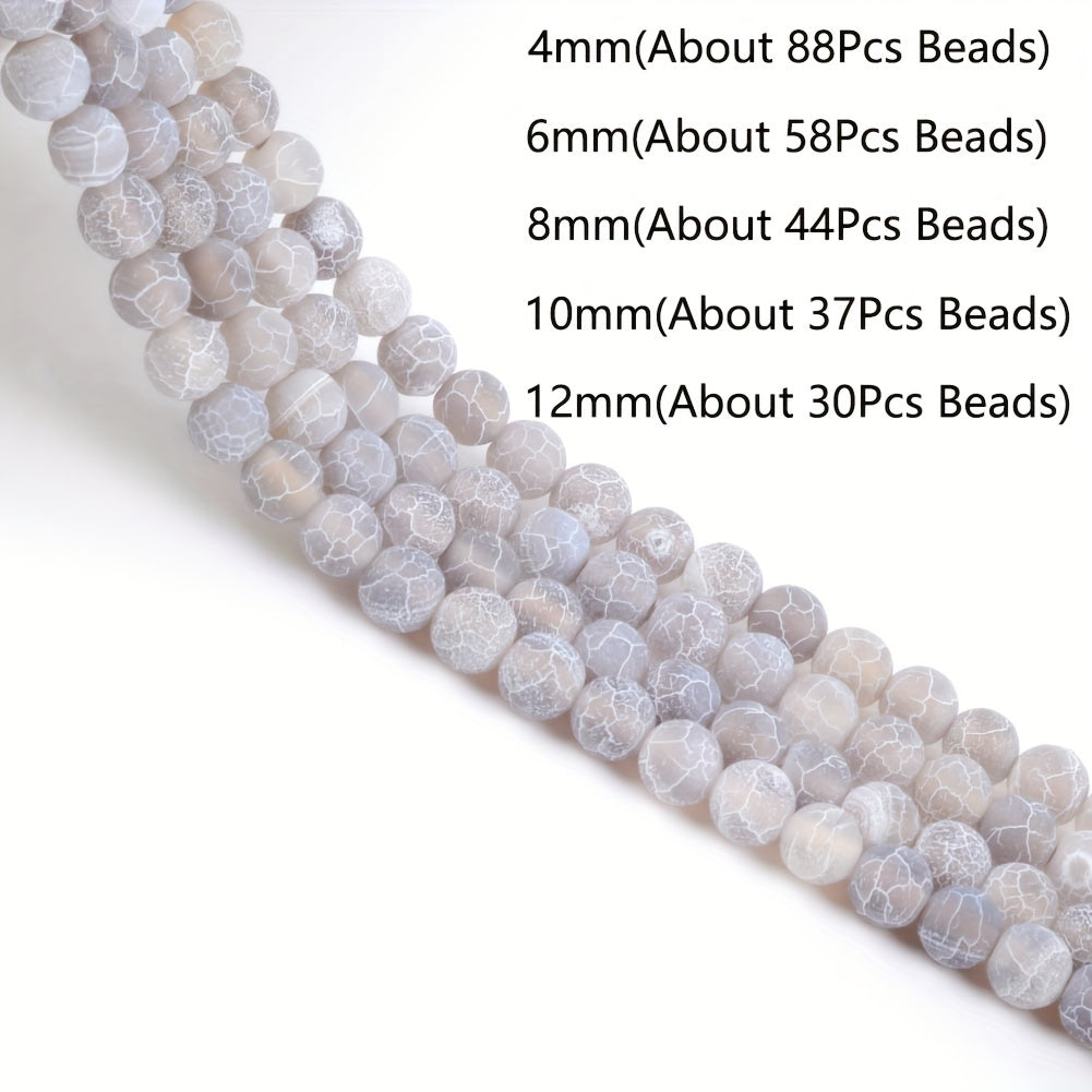 Tabiiy rang-barang shisha agate tanelari 4/6/8/10mm, zargarlik buyumlari uchun taqinchoqlar va uzuklar qilish