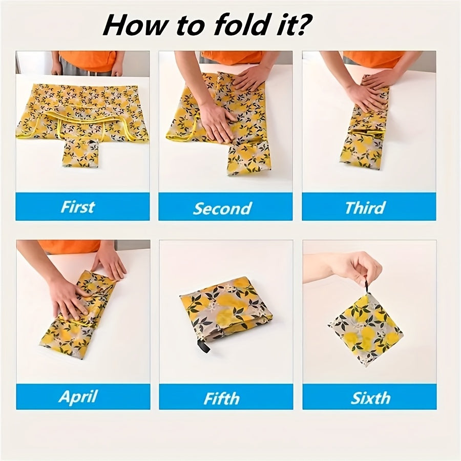 Bukiladigan suv o'tkazmaydigan xarid qilish sumkasi, katta hajmli sayohat tote