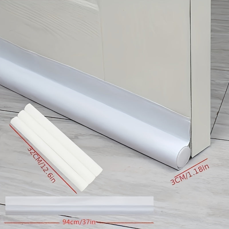 Faux Leather Door Seal for Single Door Gaps White Black Pink Self-Adhesive Windproof Insect-Resistant Soundproof Durable