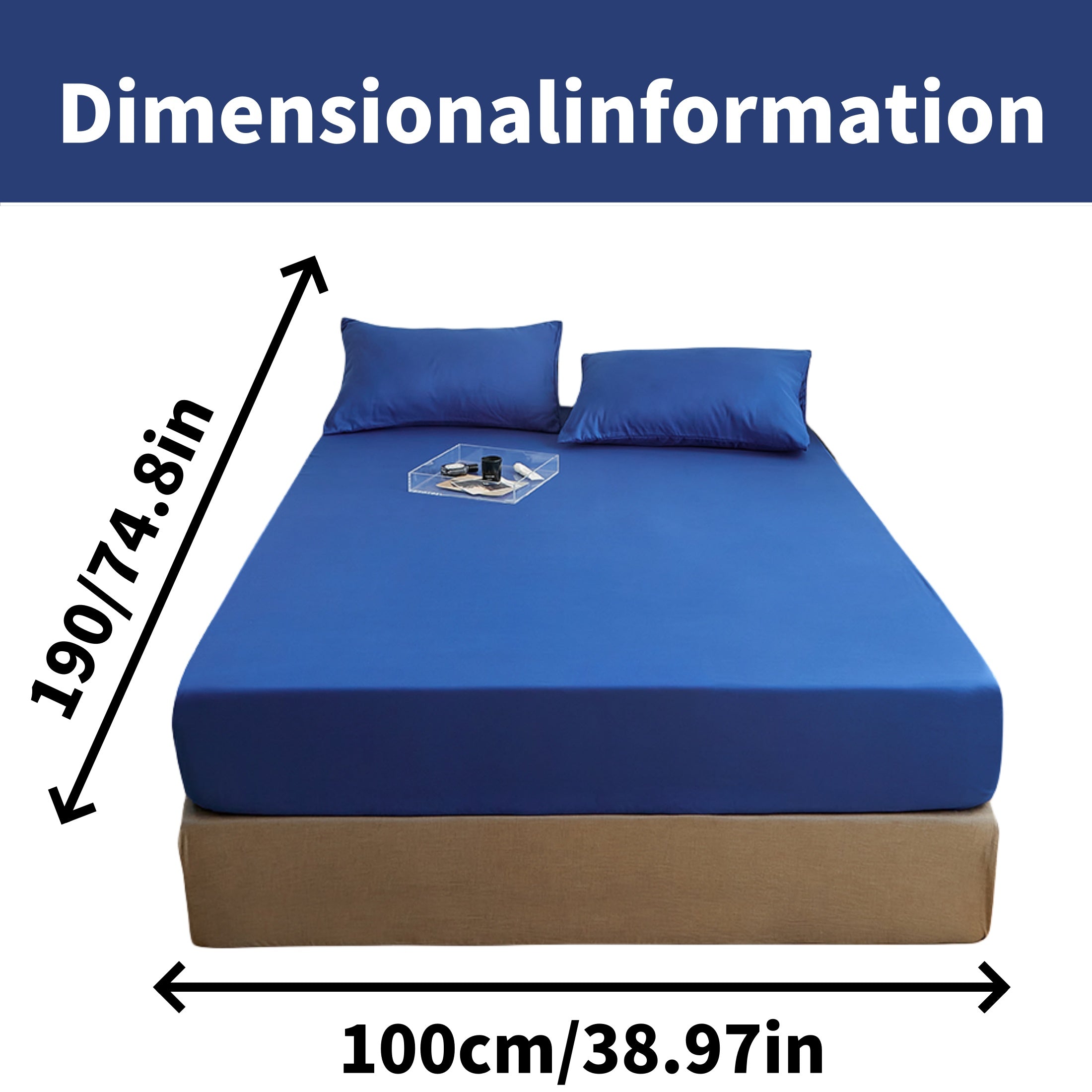 Juego de sábanas ajustadas de poliéster cepillado con 2 fundas de almohada, con bolsillo profundo, ropa de cama