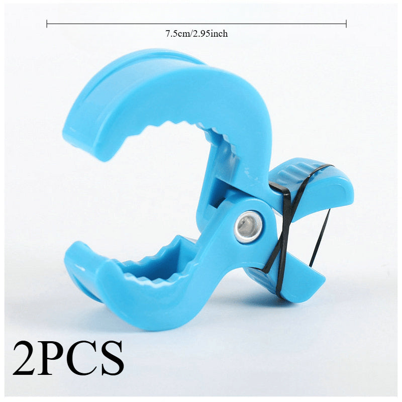 2 ta yorqin bolalar avtomobil o'rindig'i kliplari to'plami - aravachalar, pramlar va chivin to'siqlari uchun kuchli plastik ushlagich o'yinchoqlar va aksessuarlar uchun