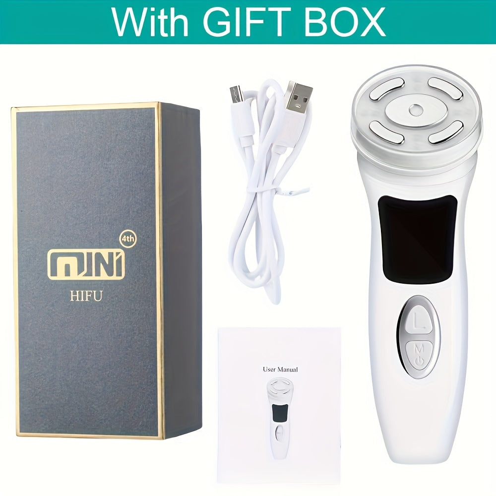 Mini HIFU Facial and Eye Massager for At-Home Skincare and Spa Treatments