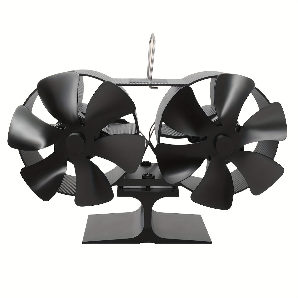 Dual Motor 12-Blade Heat Powered Wood Stove Fan for Fireplace and Stove Heating